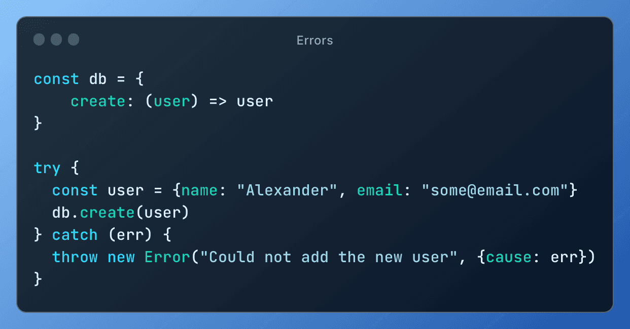 Crafting Error Trails In JavaScript