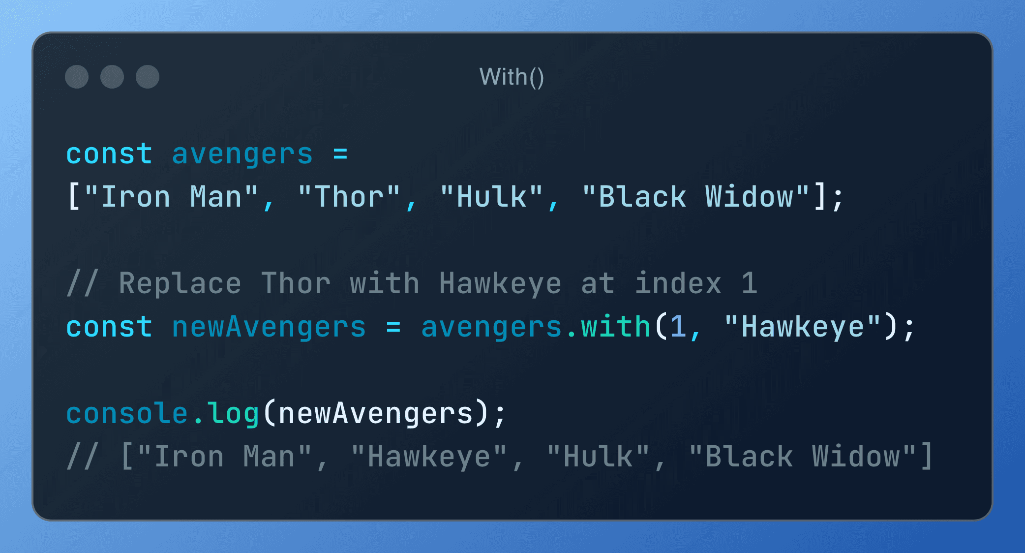 Immutable Updates with "with"