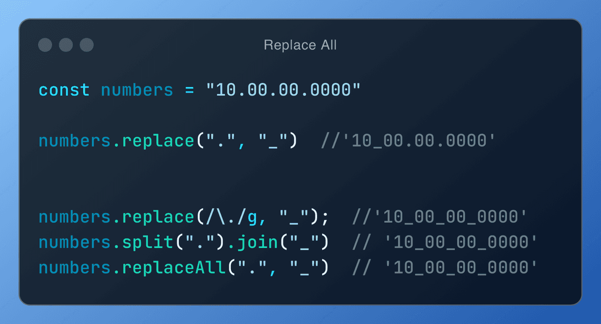 Replace vs Replace All Comparison